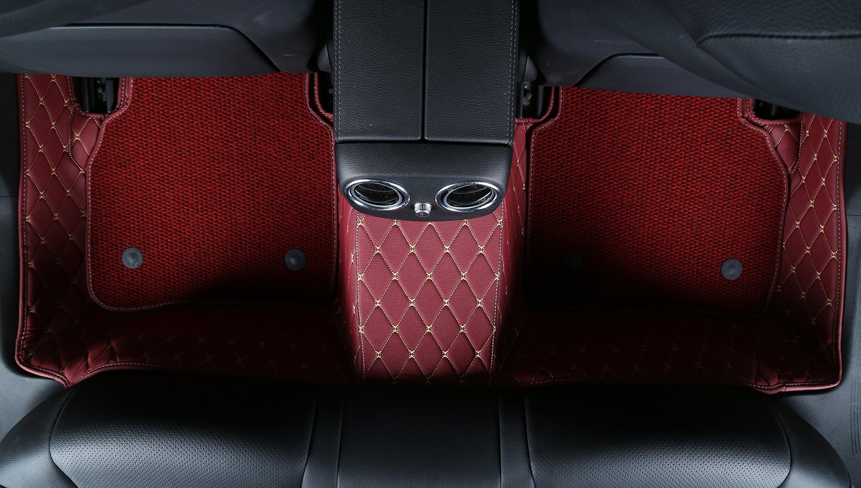 Custom Fit Double Layer Full Coverage Floor Mats for Mercedes C Class C180 C200 C250 C260 C300 C350 4-Door Sedan (2009-2014) - Premium All-Weather Protection, Non-Slip Design, Easy to Clean - Perfect for Daily Commute, Road Trips & Winter Driving