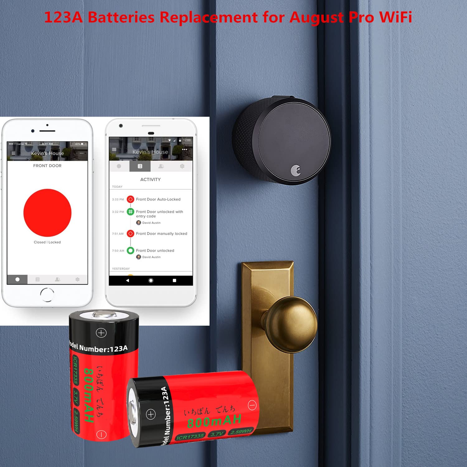 Yofraro 4-Pack CR123A 3.7V Rechargeable Lithium Batteries with Charger - Compatible with Arlo VMS3130 VMC3030 VMK3200 VMS3330 3430 3530 Security Cameras & Flashlights - Perfect for Home Security Systems & Outdoor Lighting