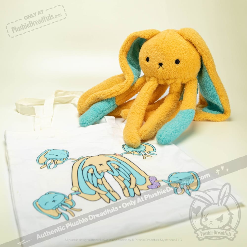 Plushie Dreadfuls Sensory Processing Disorder Jellyfish Rabbit Stuffed Animal - Soft Anxiety Relief Toy for Kids & Adults, Perfect for Therapy, Calming Sensory Needs and Emotional Support