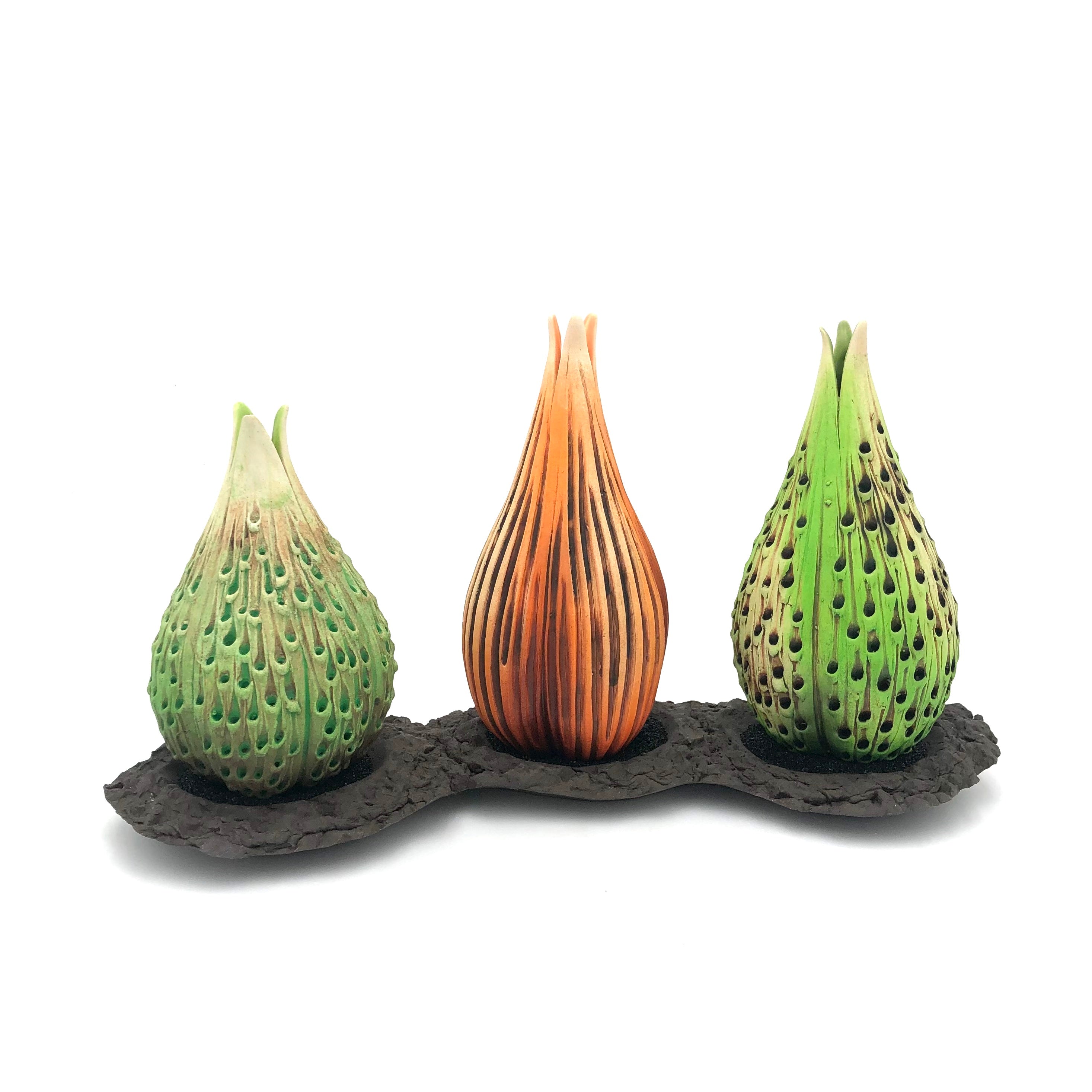 Andy Rogers Ceramics Black Base for 3 Bulb Vases - Modern Flower Vase Holder - Perfect for Home Decor, Wedding Centerpieces & Tabletop Displays #AR07