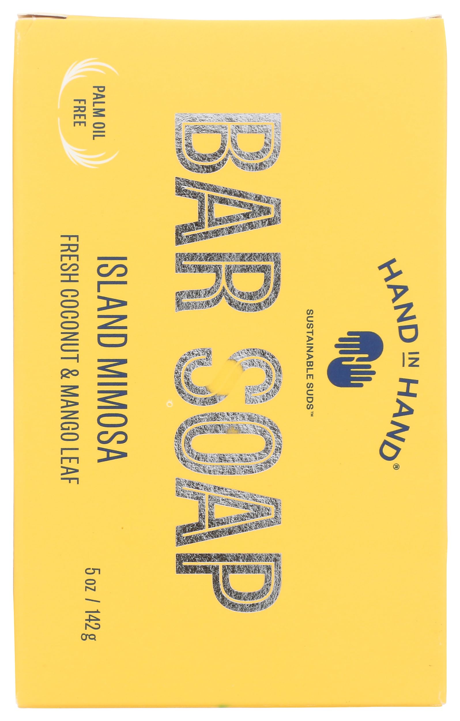 HAND IN HAND Island Mimosa Bar Soap - 5 oz | Natural, Moisturizing & Vegan Body Soap for Women & Men | Perfect for Shower, Bath & Gift Sets