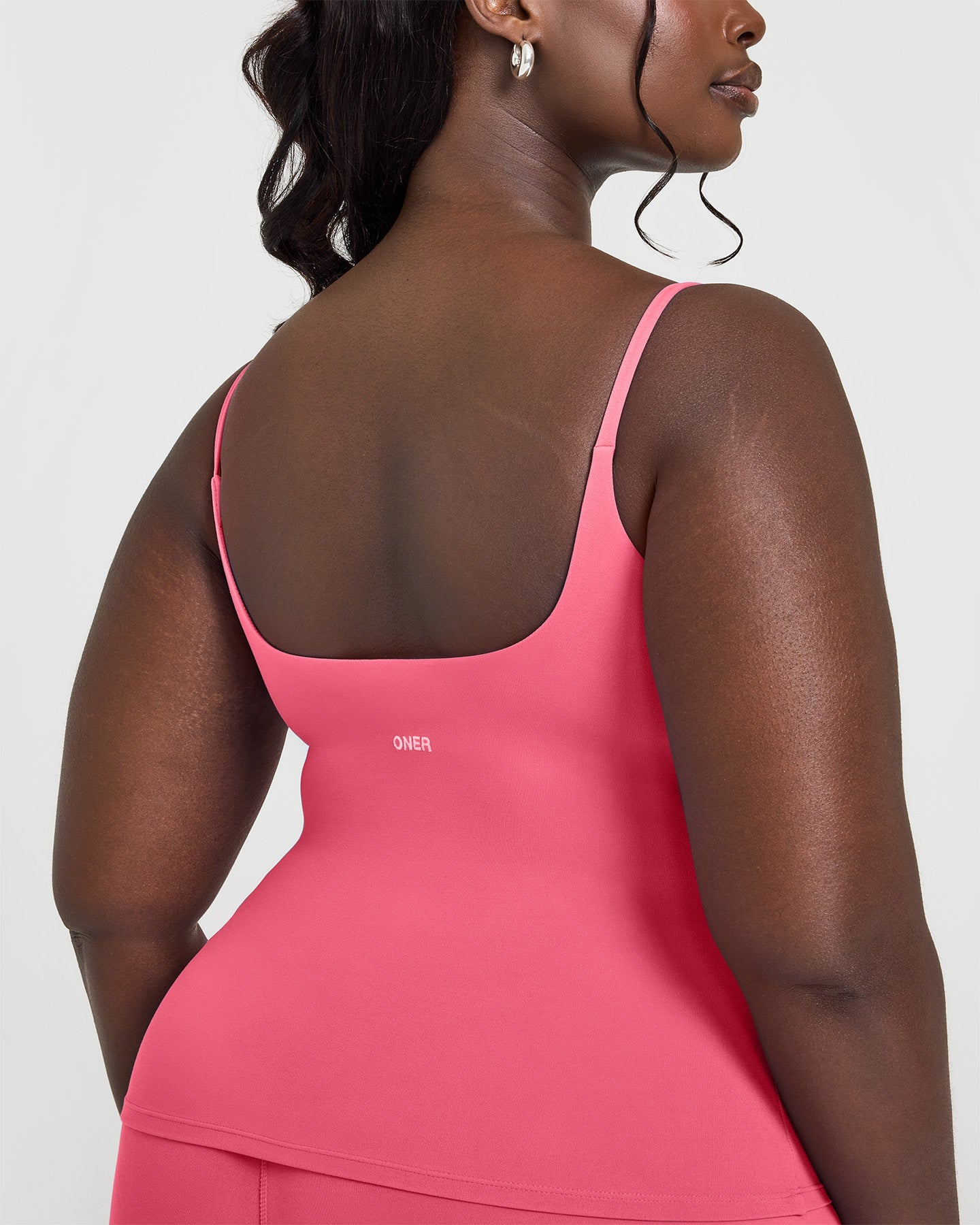 SoftMotion™ Strappy Vest with Built-in Bra Shelf - Dark Velvet Pink | Seamless Comfort for Yoga, Workouts & Lounge Wear