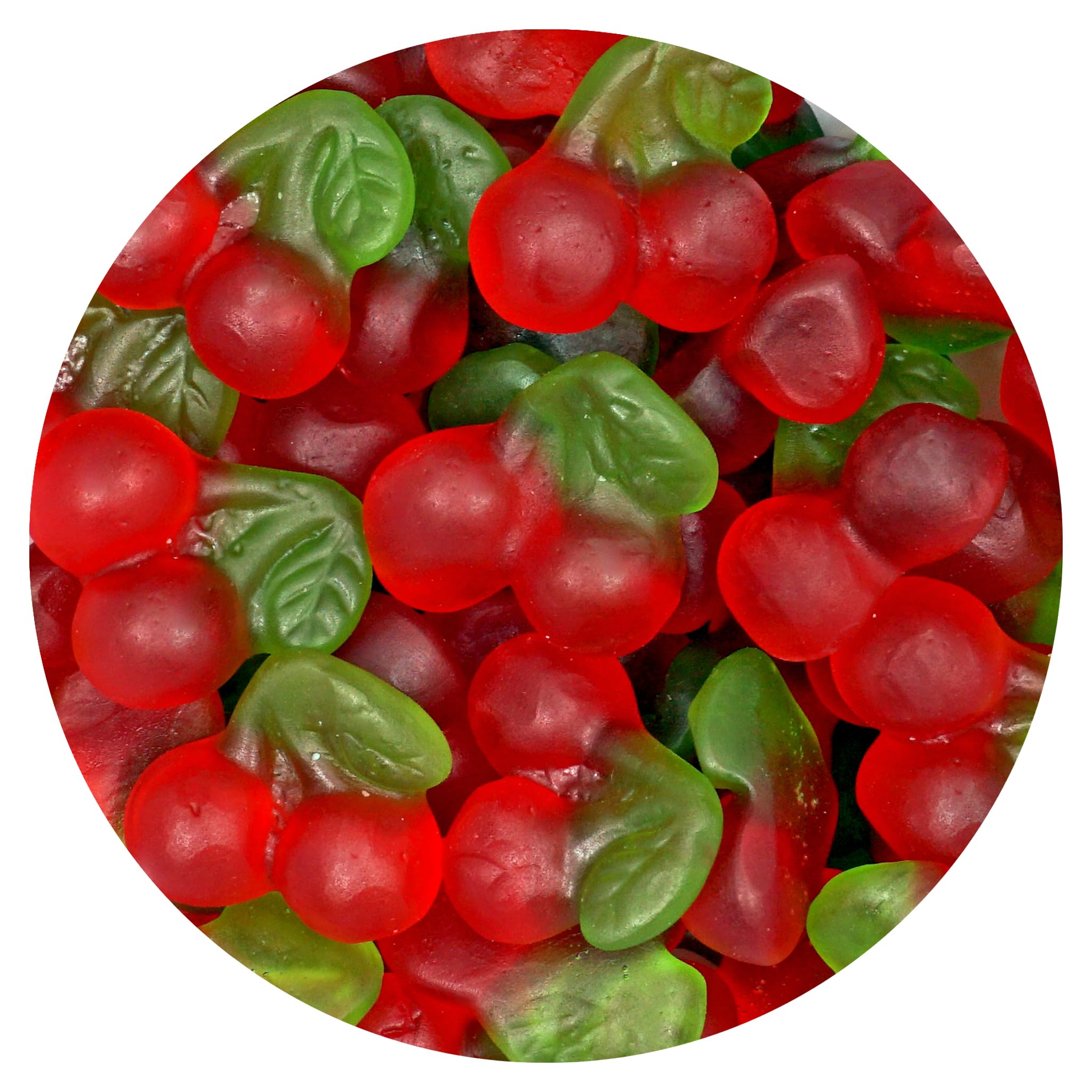 Hampton Candy Company 1lb Bulk Gummy Cherries - Cherry Flavored Soft Candy for Parties, Snacks & Gift Baskets