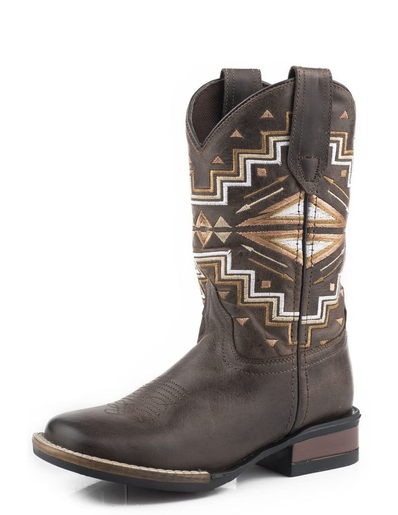ROPER Girl's Monterey Aztec Sneakers - Comfortable Toddler & Little Kid Shoes for School, Play & Everyday Wear