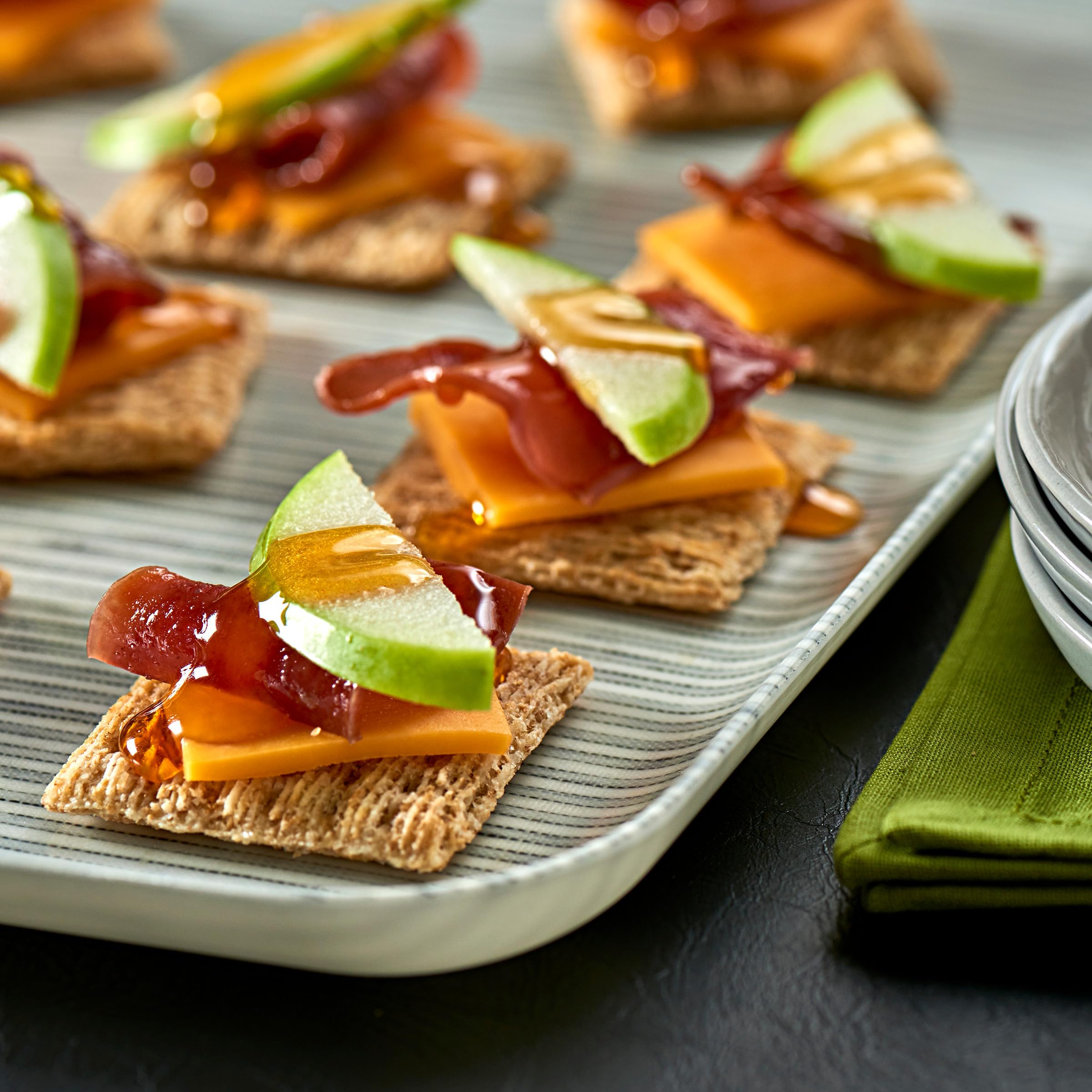 Triscuit Smoked Gouda Whole Grain Wheat Crackers - Healthy Lunch Snacks & Party Crackers (8.5 oz) | Perfect for Office, School & Picnics