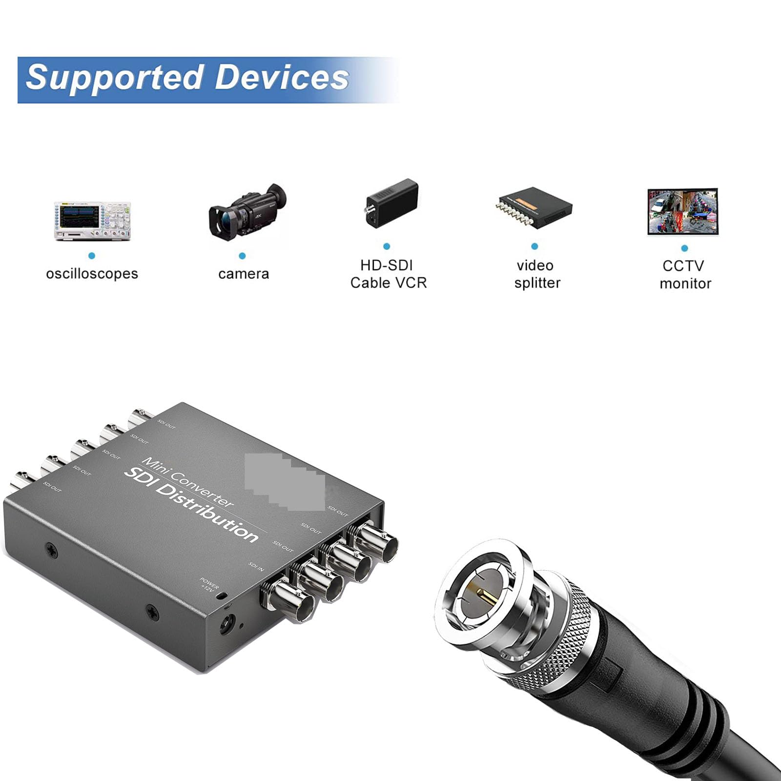 SDI BNC Cable 75 Ohm HD-SDI 3G/6G SDI RG59 BNC Video Cable 3ft - 4K/1080p HD-SDI 3G-SDI Compatible for CCTV DVR Cameras, Recorders & SDI to HDMI Converters (2-Pack) - Perfect for Professional Video Production & Surveillance Systems