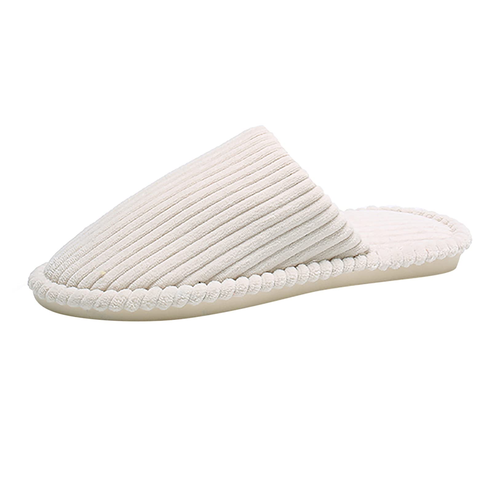 Women's Open Toe Flock Slip-On Slippers - Soft Round Short Flats for Indoor Comfort | Perfect for Home, Lounge & Spa Relaxation