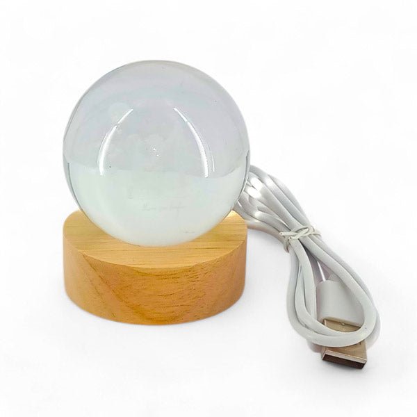 Double Heart Crystal Ball Lamp - Romantic LED Night Light for Bedroom, Wedding, Valentine's Day Gift - Perfect for Home Decor, Meditation & Relaxation