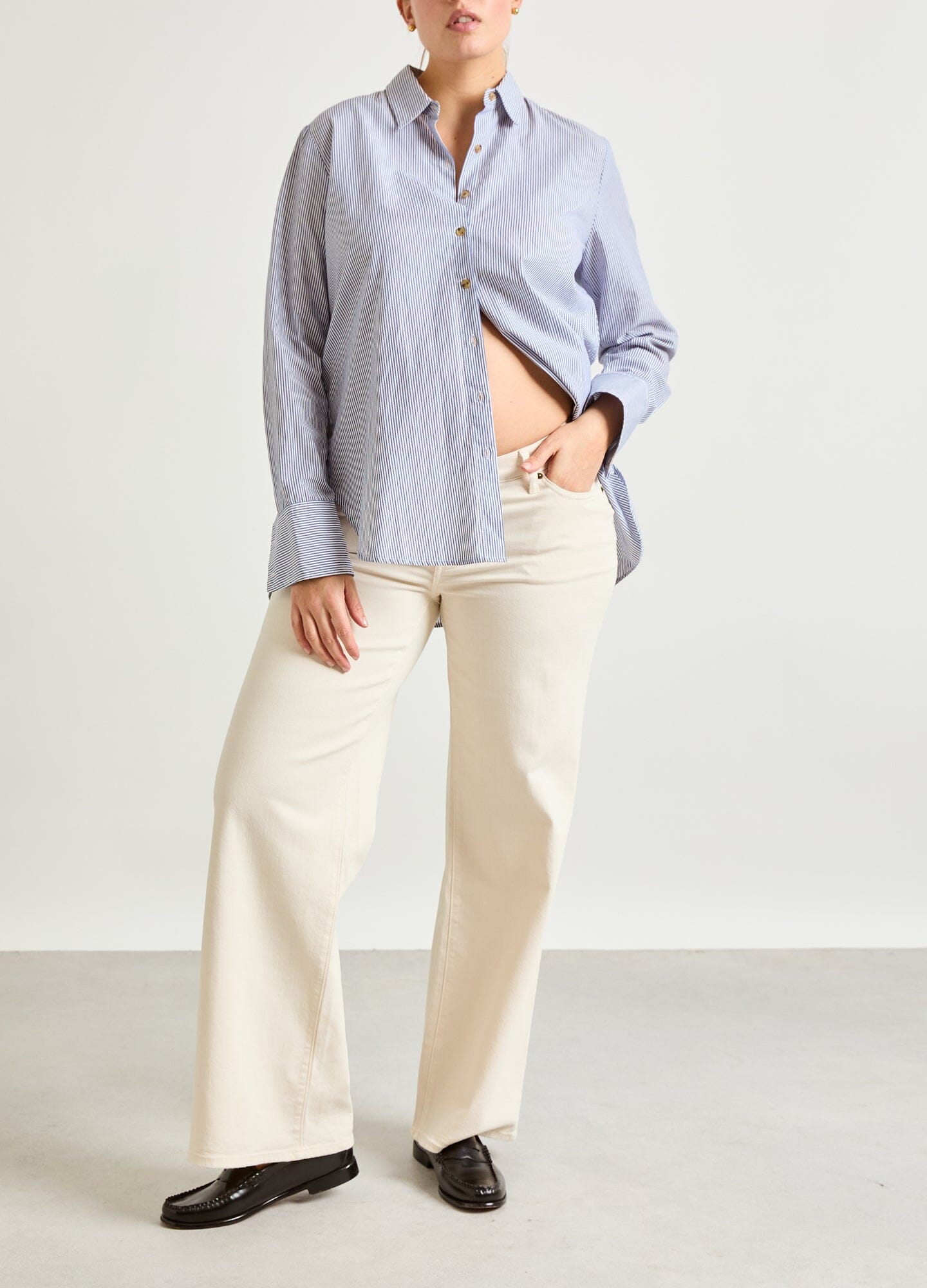 Comfortable Wide Leg Maternity Jeans for Pregnant Women - Perfect for Everyday Wear, Work & Casual Outfits