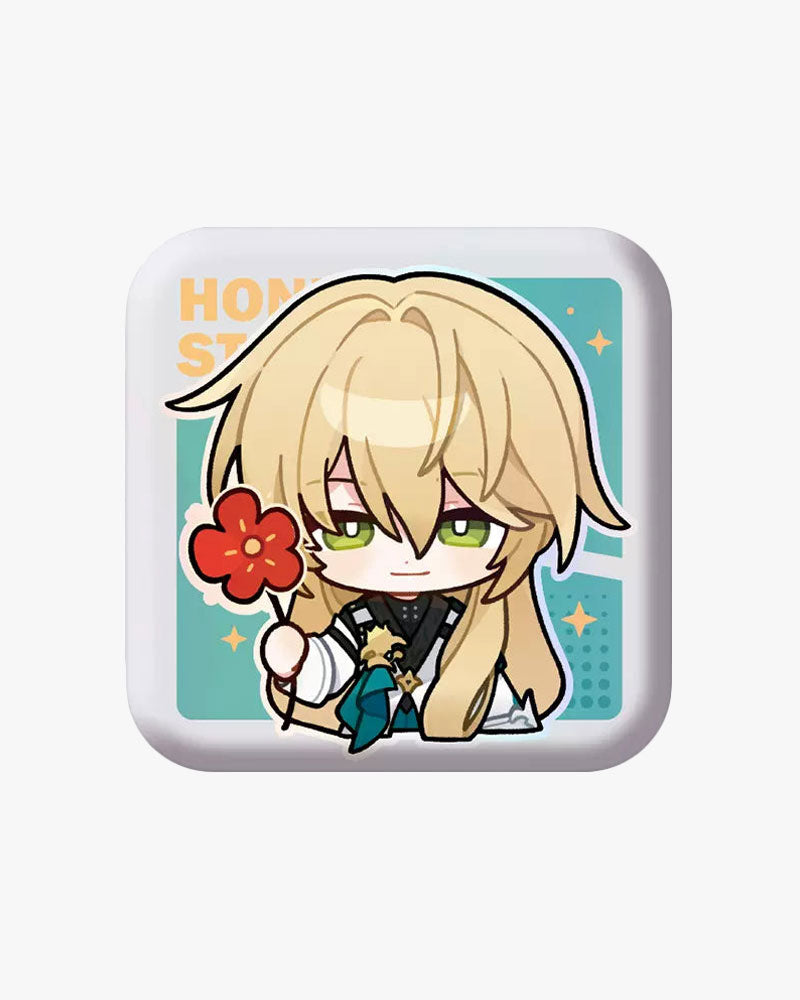Honkai: Star Rail Pom Pom Gallery Series Square Badge - Anime Collectible Pin for Cosplay, Conventions & Gaming Merchandise Display