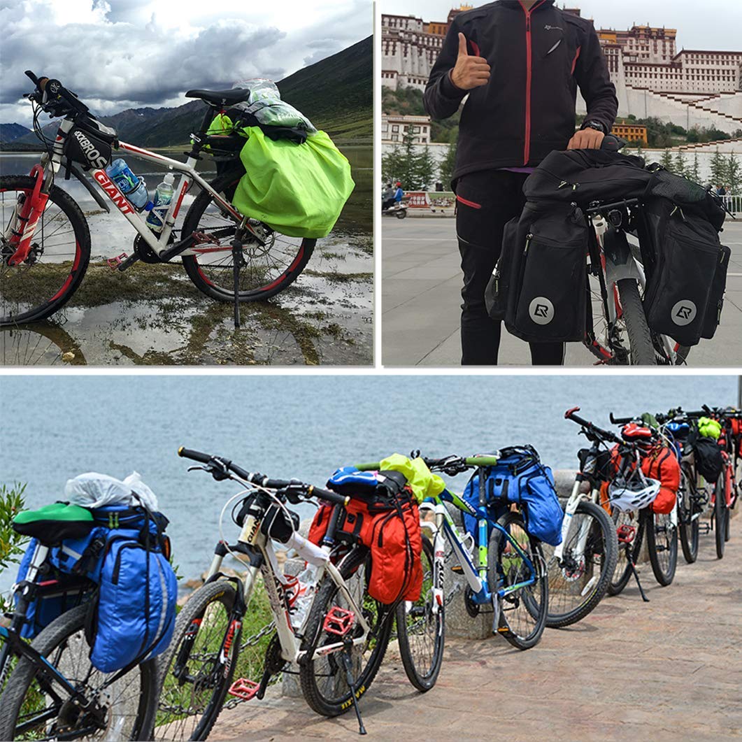 ROCKBROS Quick Release Rear Bike Cargo Rack - Heavy Duty 165lbs Capacity Mountain Bicycle Luggage Carrier for Commuting, Touring & Outdoor Adventures
