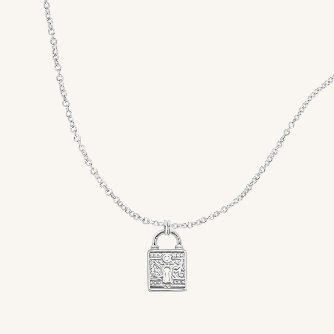 Sanctuary Keylock Necklace - Elegant Stainless Steel Pendant for Women, Perfect for Everyday Wear, Gifts & Special Occasions