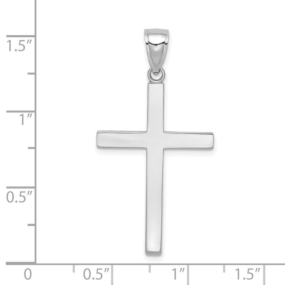 10k Gold Polished Cross Pendant Necklace for Women - Elegant Religious Jewelry Gift for Mother's Day, Birthday, Baptism & Special Occasions