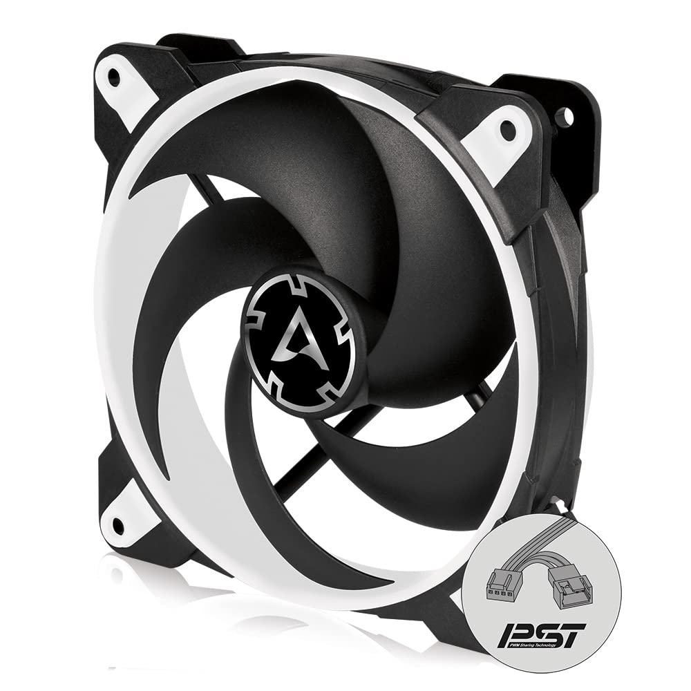 ARCTIC BioniX P120 - 120mm PWM PC Case Fan with Pressure-Optimized Blades, Ultra-Quiet Motor (200-2100 RPM), White - Perfect for Gaming PCs, Workstations & High-Airflow Computer Builds