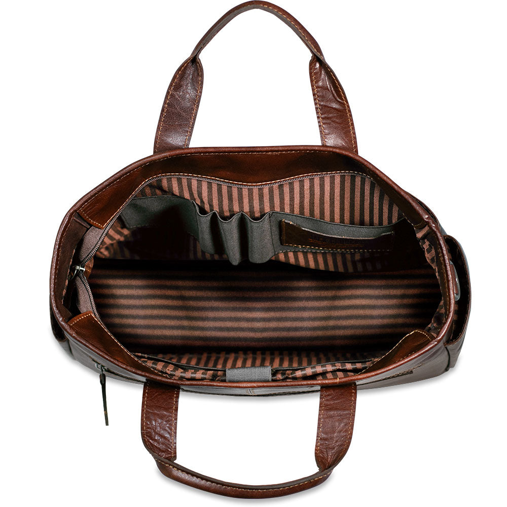Stylish Tote Briefcase #7925 - Premium Leather Laptop Bag for Work & Travel - Perfect for Business Professionals & Commuters