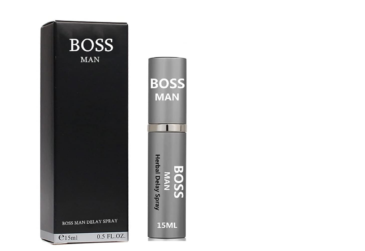 Boss Man Desensitizing Herbal Delay Spray for Men - Natural Essential for Maximum Prolonged Climax & Enhanced Performance - Perfect for Intimate Moments & Couples' Romance