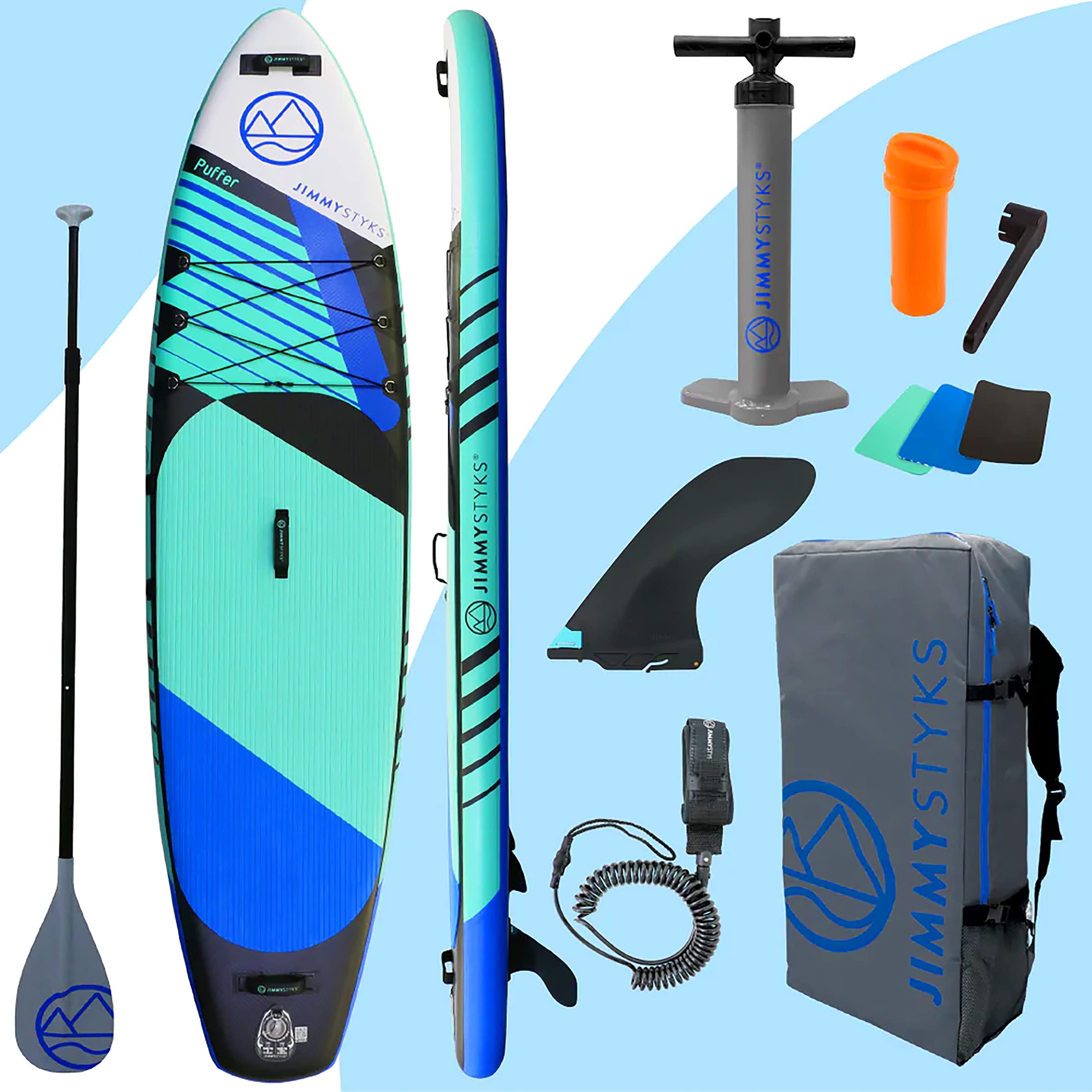 Premium ISUP Inflatable Stand Up Paddle Board with Paddle, Pump & Carry Bag - Lightweight & Durable for Lakes, Rivers & Ocean Paddling