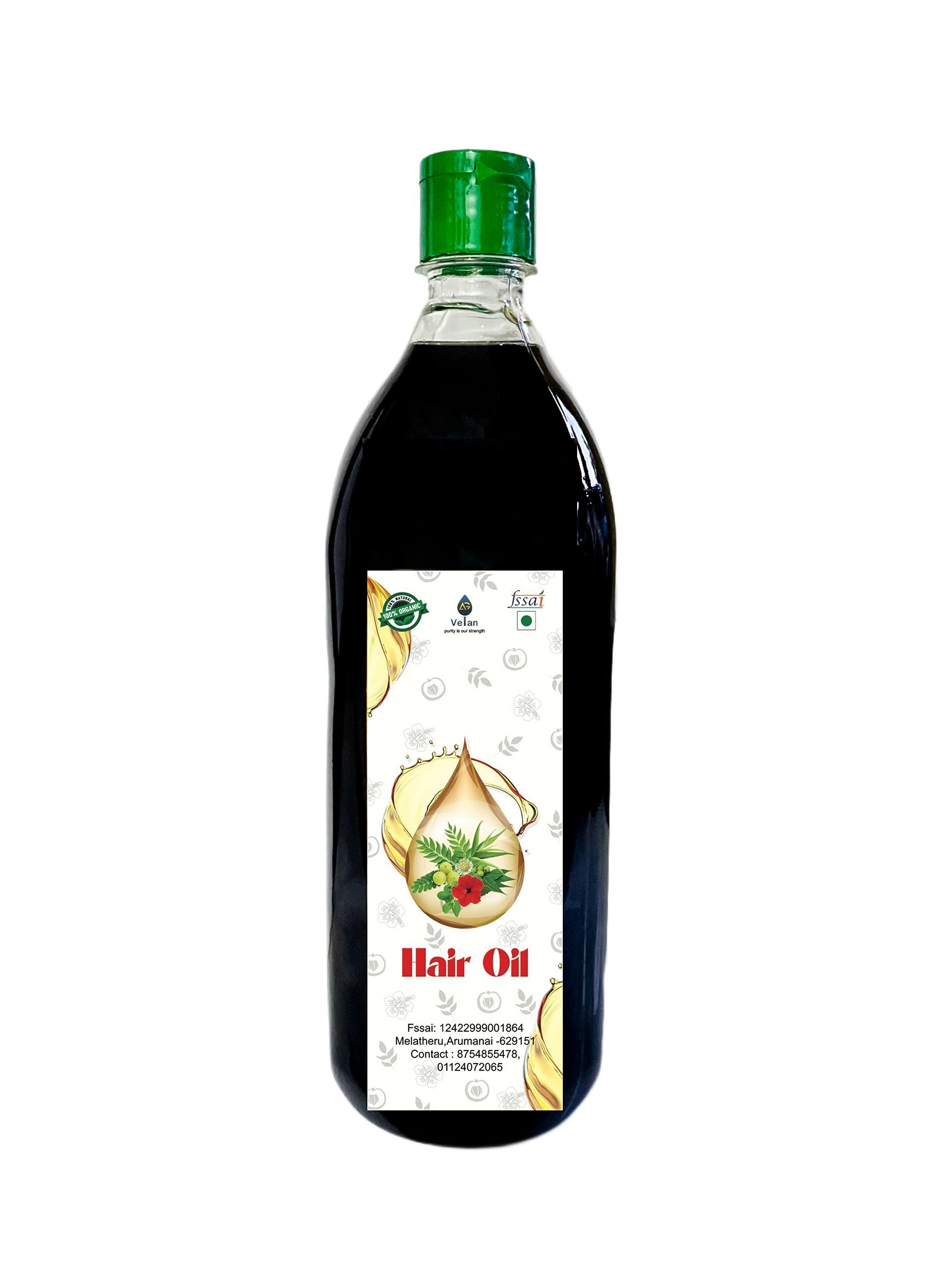 AG VELAN Herbal Hair Oil for Men & Women - 500ml | Natural Hair Growth Treatment | Reduces Hair Fall & Dandruff | Strengthens Hair Roots | Perfect for Daily Scalp Massage & Hair Care Routine | Promotes Thicker, Healthier Hair for All Hair Types