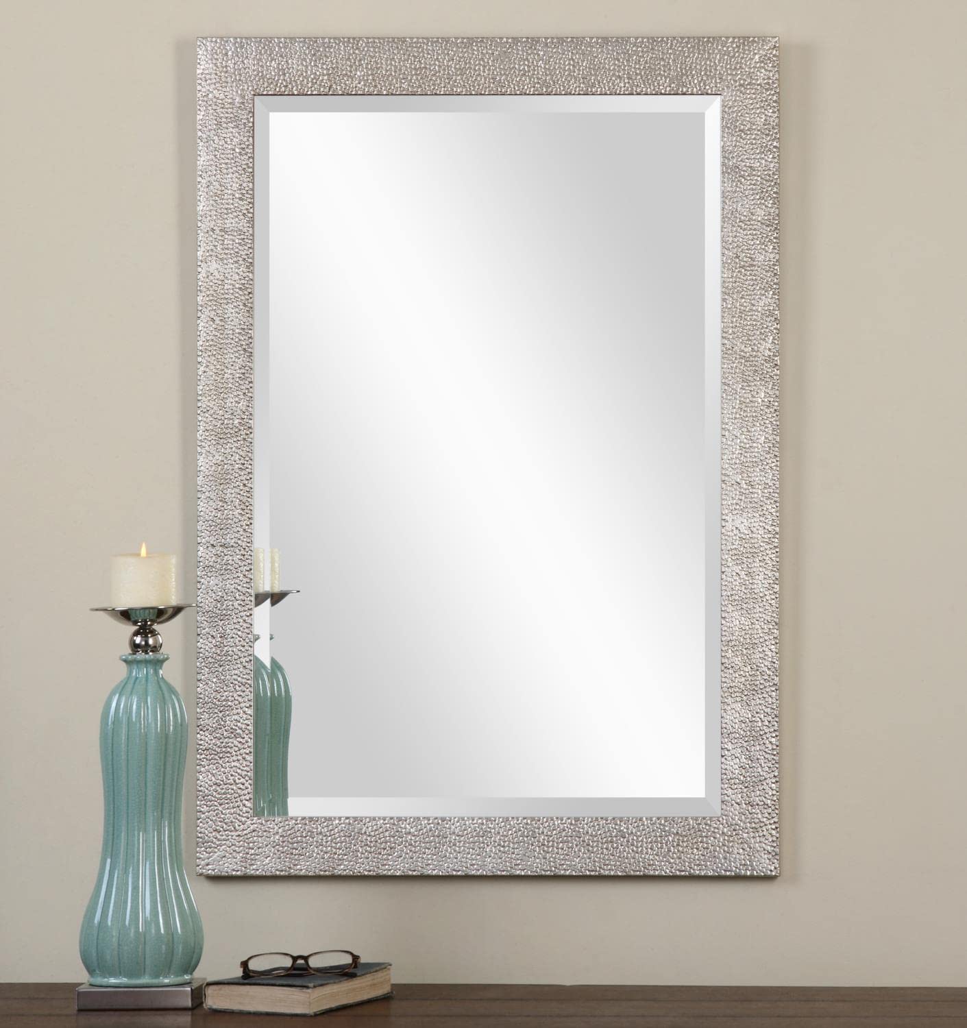 Uttermost Porcius Antiqued Silver Mirror 14495 - Elegant Wall Decor for Living Room, Bedroom & Entryway