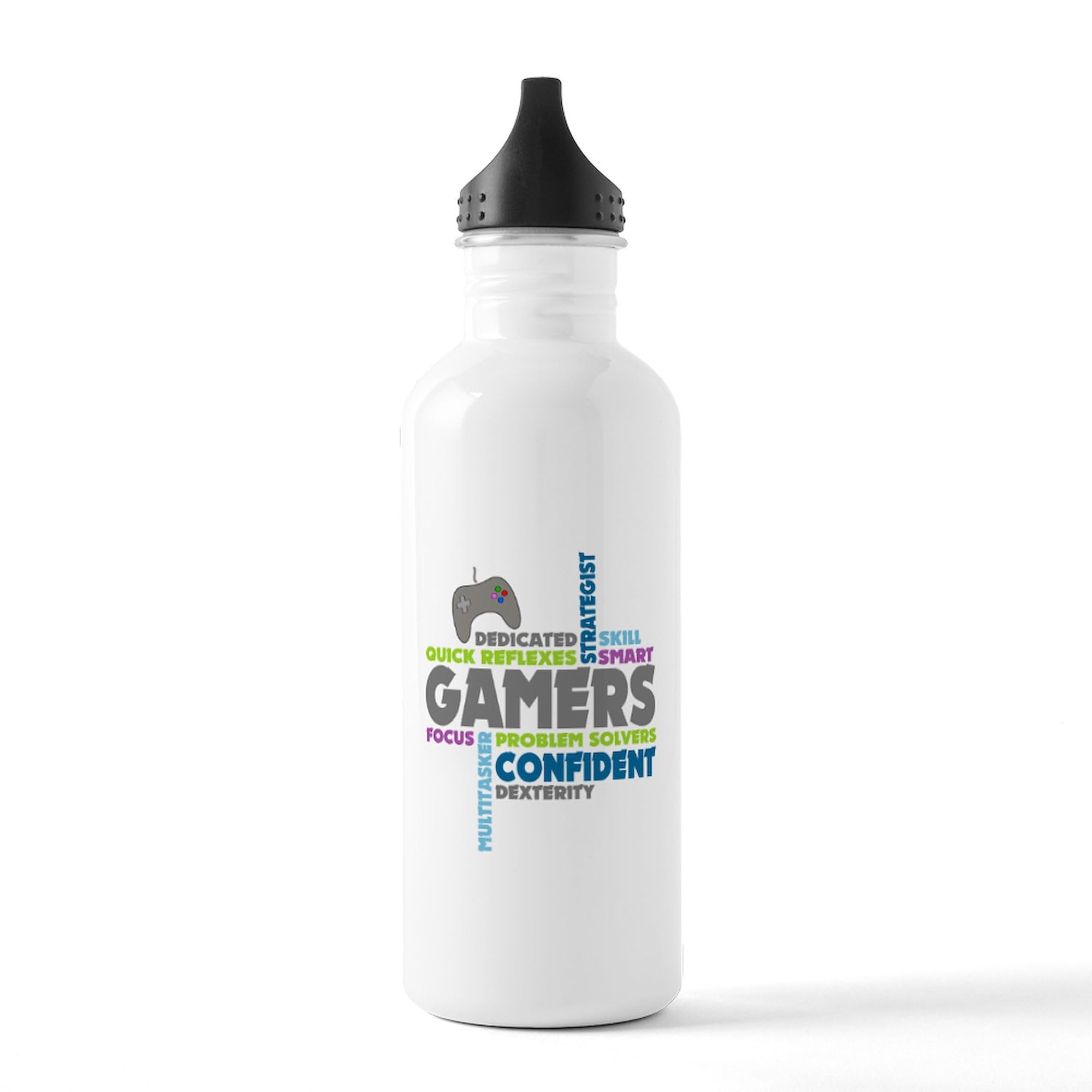 CafePress Gamers 1.0L Stainless Steel Water Bottle - 34 oz Insulated Thermos for Gaming, Workouts, and Outdoor Adventures
