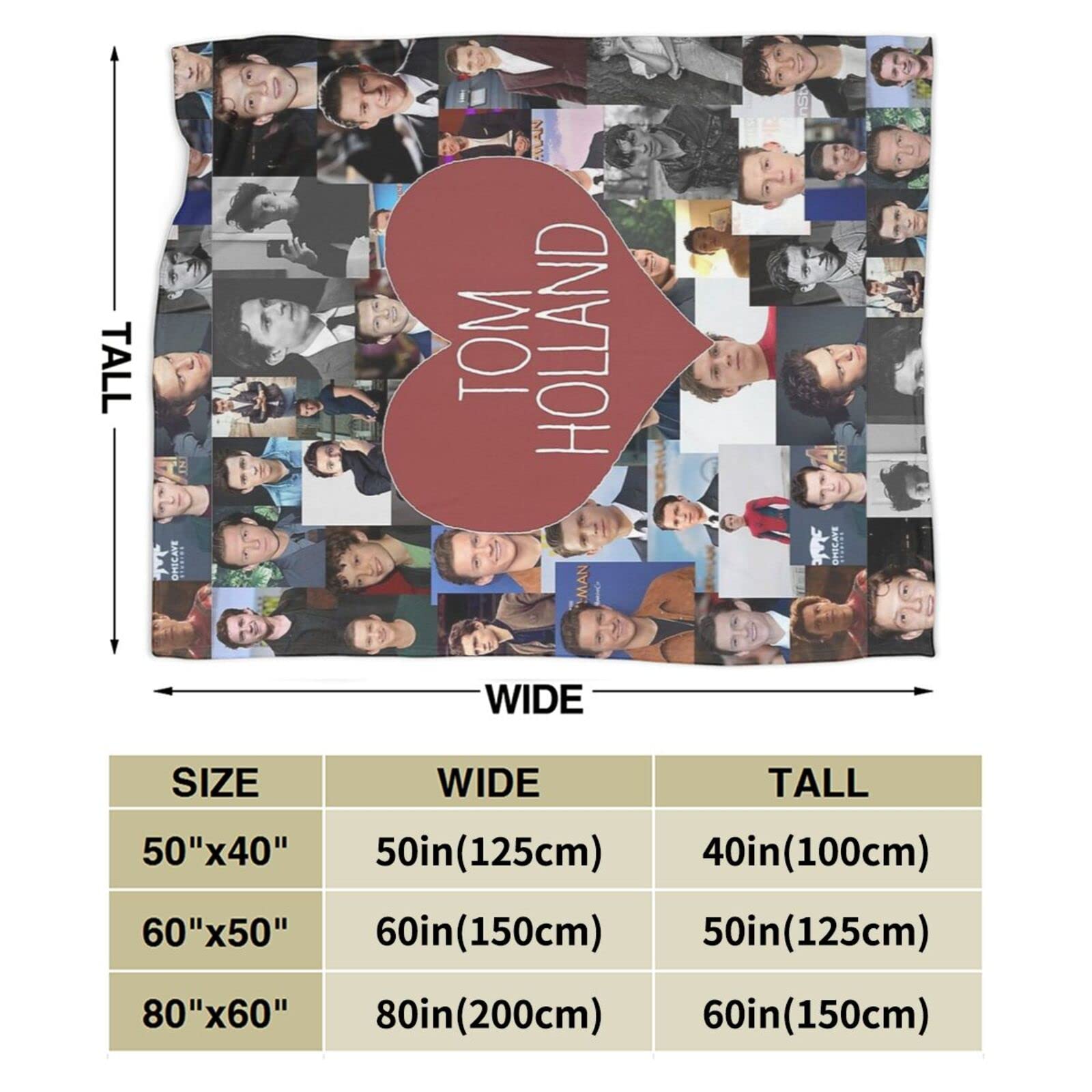 Tom Holland Fleece Blanket for Kids & Adults - Ultra Soft Lightweight All-Season Throw for Office, Home, Couch & Bed - Black - Perfect for Movie Nights, Gifts & Cozy Relaxation