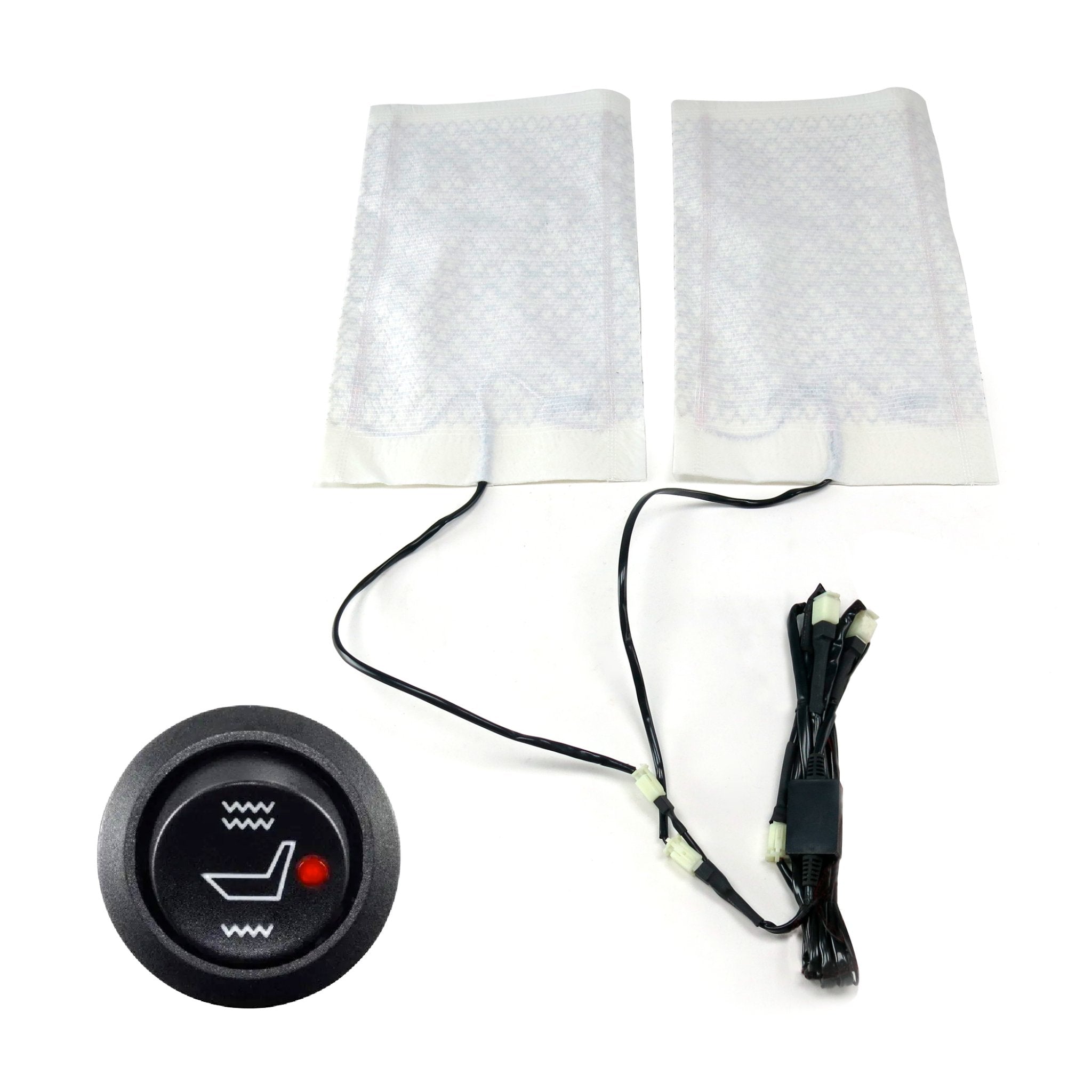 1905-1906 Rolls Royce 20 HP Carbon Fiber Heated Seat Kit with High/Low Switch & Dual Heating Elements - Premium Car Seat Warmer for Vintage Luxury Vehicles