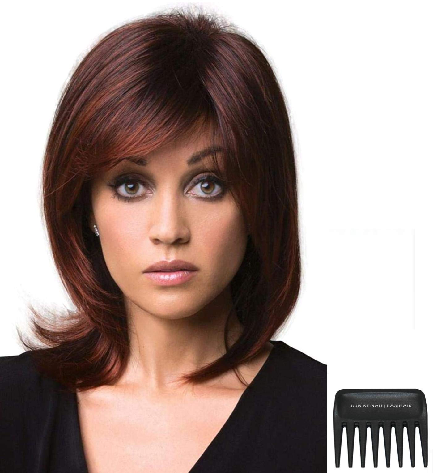 Rene of Paris Jade Wig Bundle - 3 Piece Set with Christy's Wigs Q&A Booklet & Wide Tooth Comb in Creamy Blonde | Perfect for Cosplay, Costume Parties & Everyday Wear