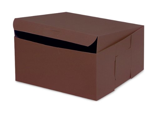 6x6x3 Inch Chocolate Bakery Boxes with Lock Corner - 250 Pack for Cupcakes, Cookies & Pastries | Premium Bakery Packaging for Bakeries & Gift Shops