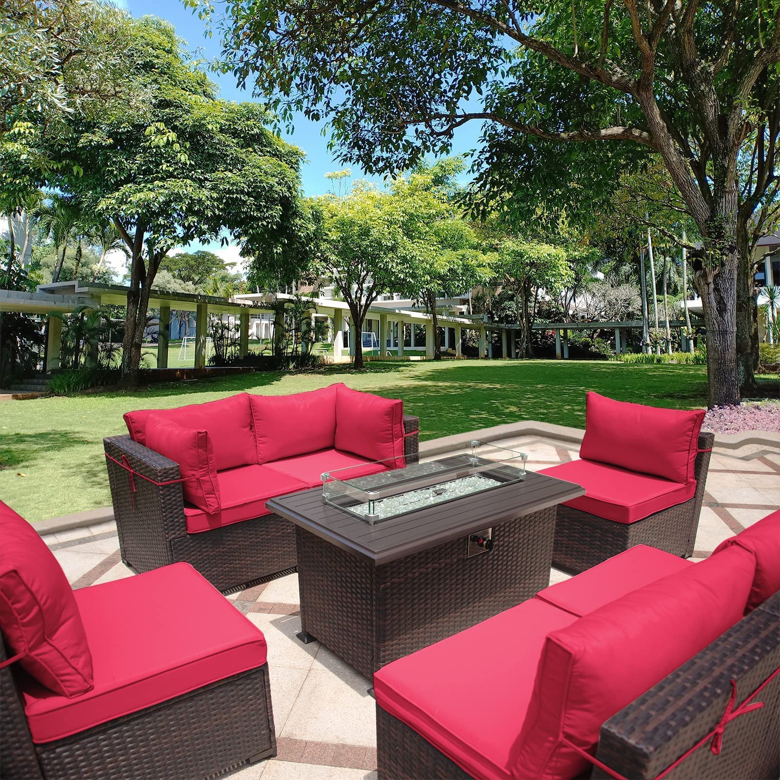 8-Piece Outdoor Patio Furniture Set with 43