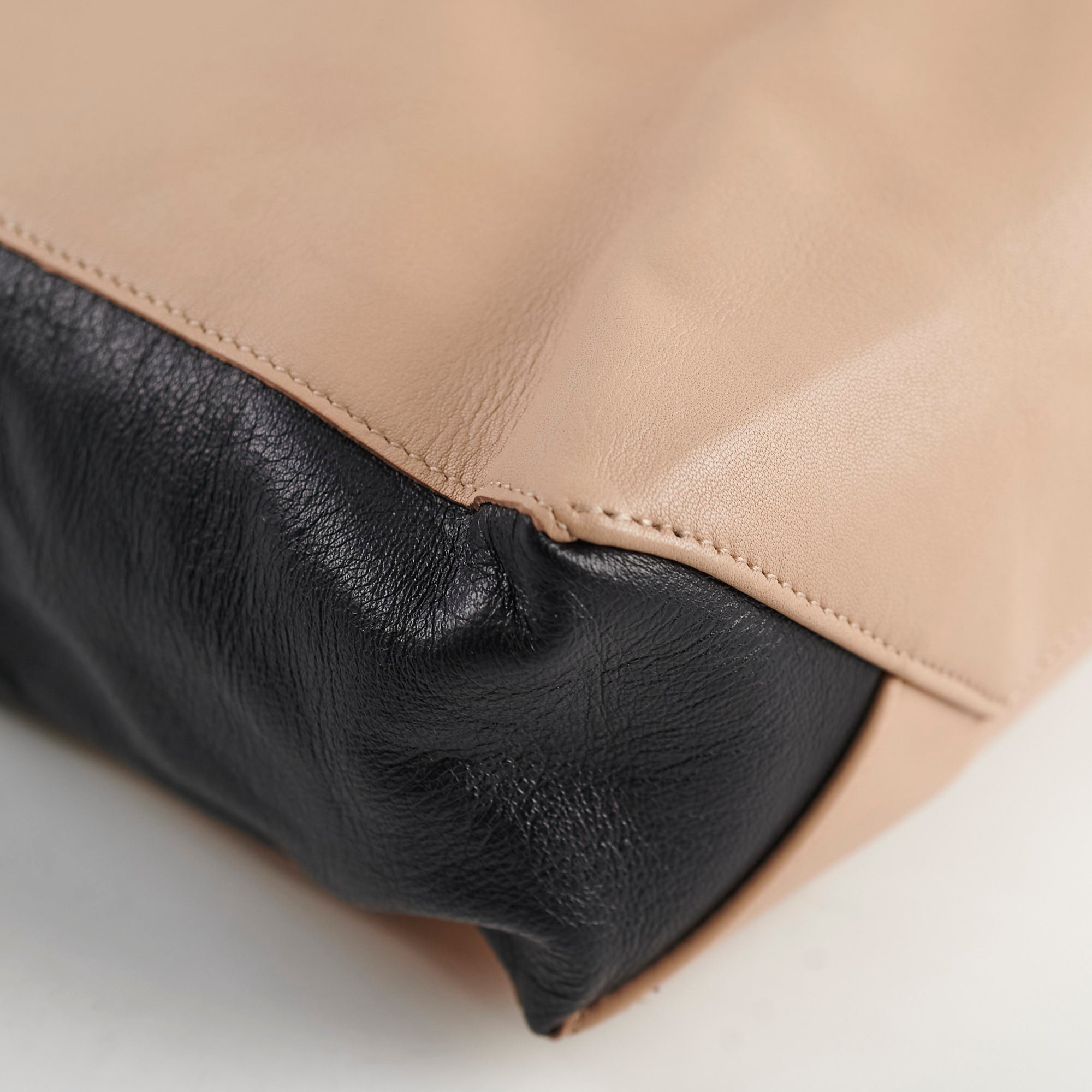 Celine Phantom Two-Toned Tote Bag in Nude & Black - Luxury Leather Handbag for Women, Perfect for Work, Travel & Everyday Use