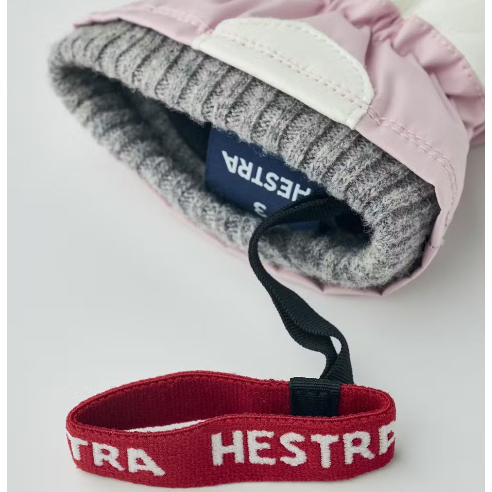 Hestra My First Hestra Gloves for Kids - Soft Pink Winter Gloves for Girls & Boys - Warm & Waterproof for Snow Play, Skiing, and Outdoor Activities