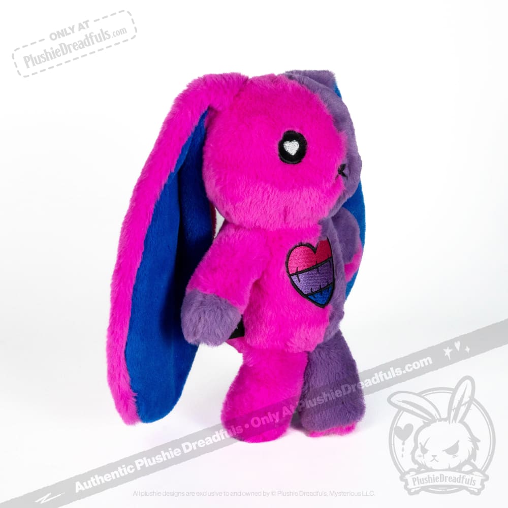 Plushie Dreadfuls Bi Bunny - Soft Stuffed Animal Toy for Kids, Cute Bunny Plushie for Gifts, Bedroom Decor & Anxiety Relief
