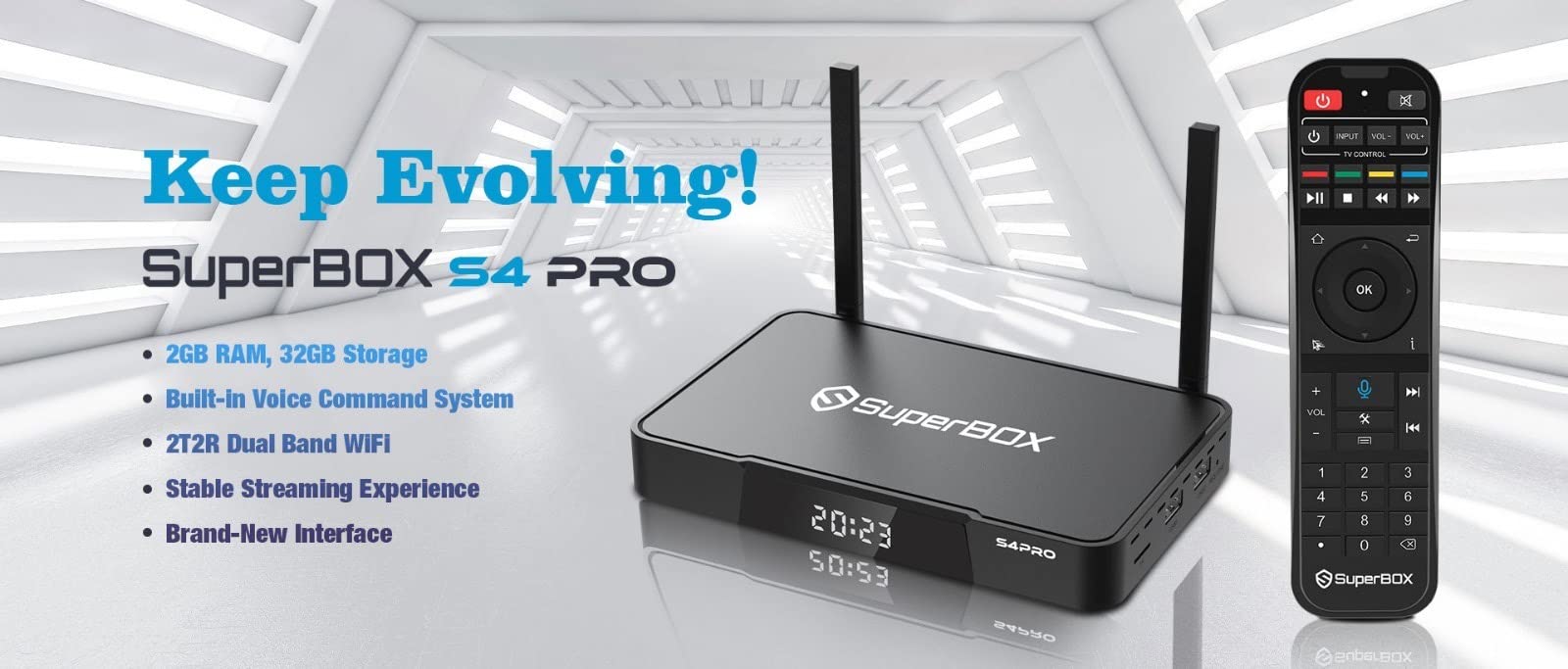 4K PRO Super Saver Streaming Box with Voice Remote, HDMI Cable & Power Adapter | US Phone Support & Manual Included | Perfect for Home Theater & Smart TV Entertainment