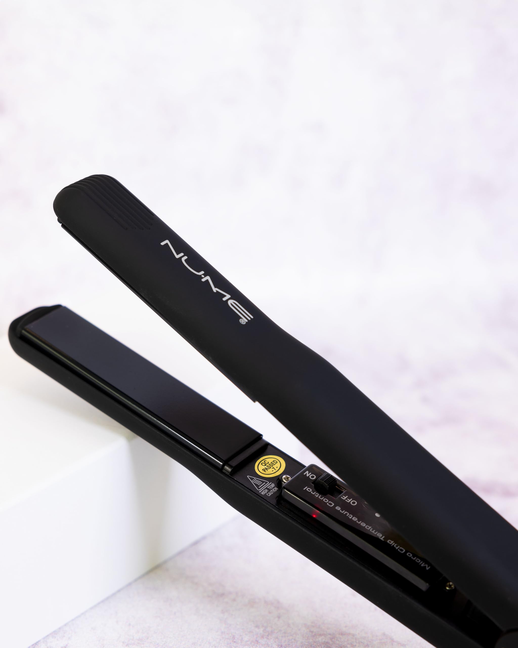 NuMe Fashionista Professional Hair Straightener Flat Iron with Tourmaline Ceramic Plates - Smart Memory Function & Auto Shut Off - Salon-Grade Styling Tool for Smooth, Shiny Hair at Home or Travel