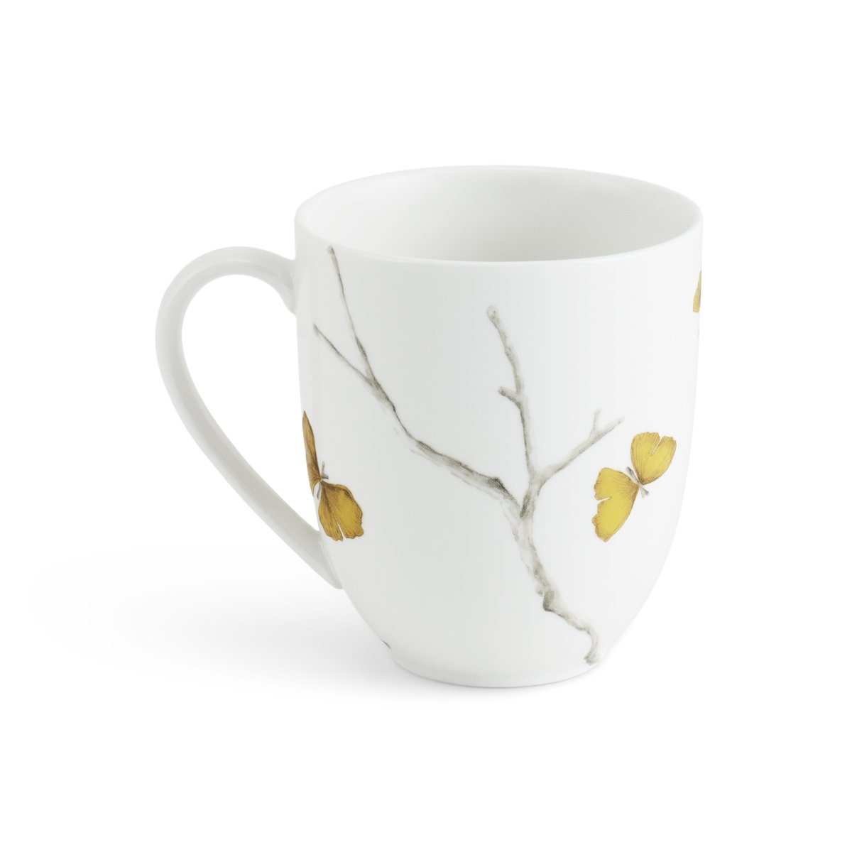 Butterfly Ginkgo Gold Dinnerware Set - Elegant Porcelain Plates, Bowls & Cups for Fine Dining, Wedding, and Special Occasions