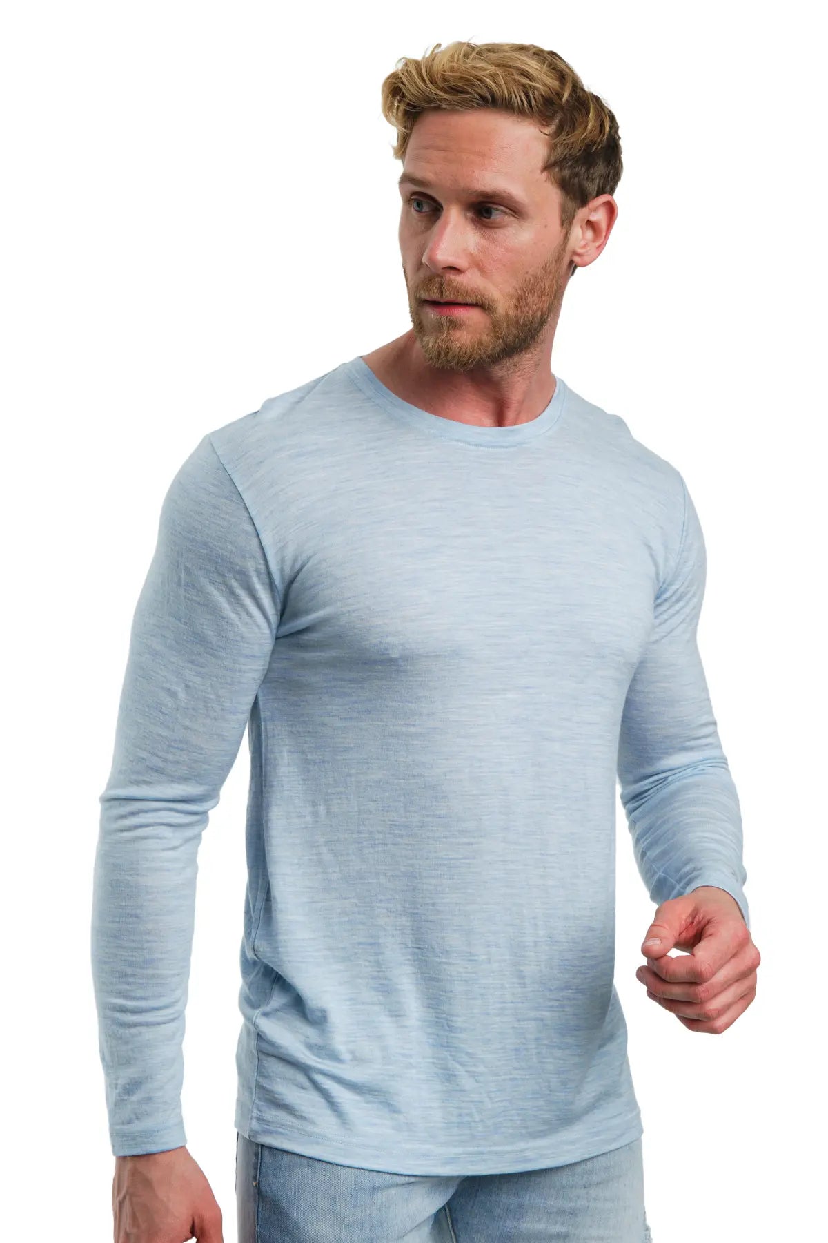 Premium Men's Merino Wool Long Sleeve Base Layer 165 Arctic - Warm Thermal Underwear for Skiing, Hiking & Winter Outdoor Activities