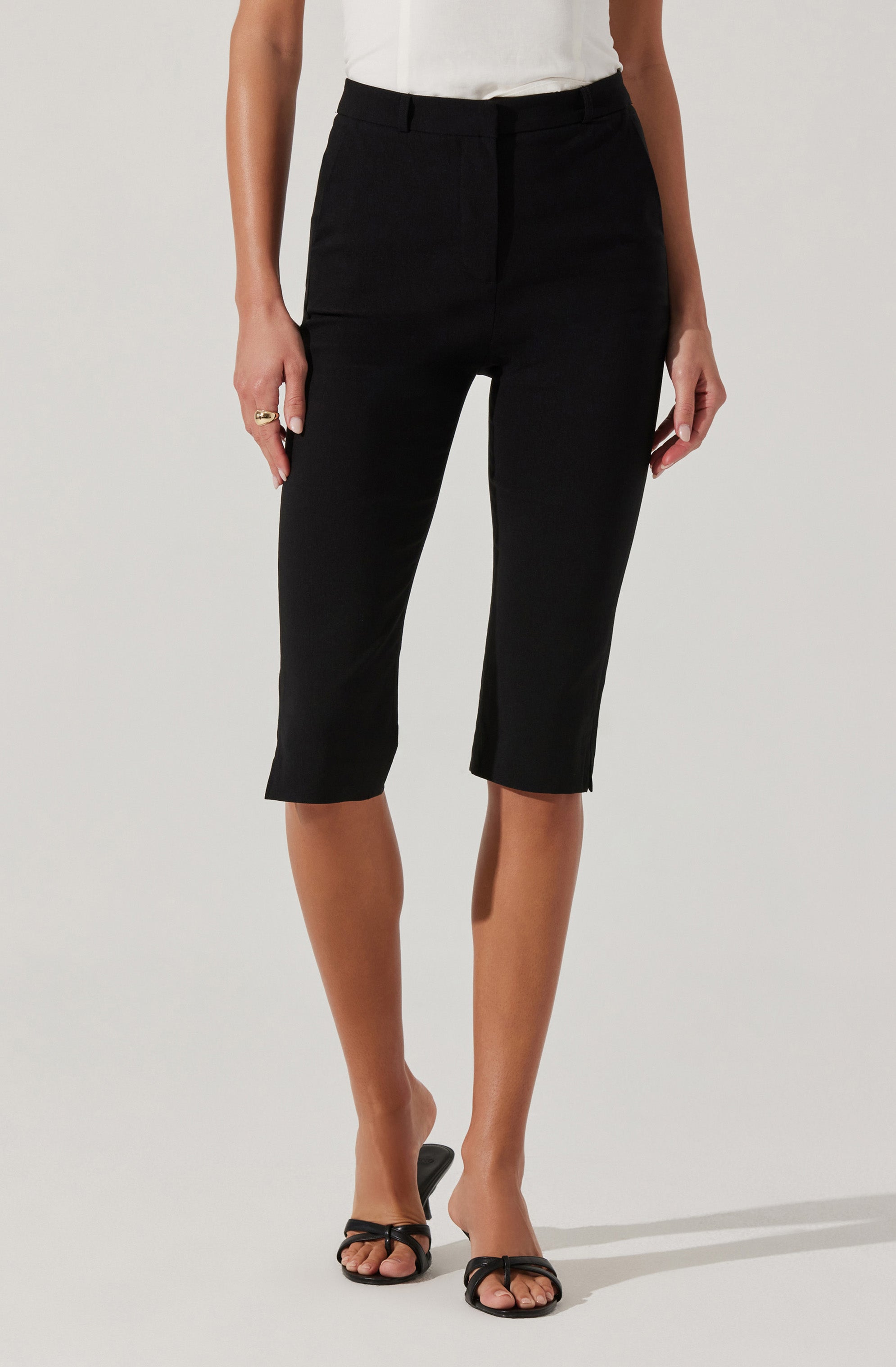 Cardin Slim Fit Capri Pants for Women - Stretchy High Waisted Ankle Pants - Office Work, Yoga & Casual Wear