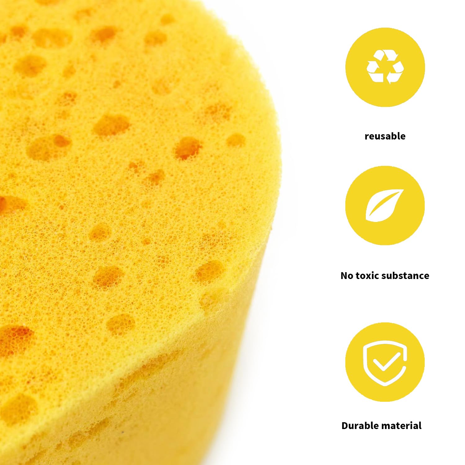 Premium Jumbo Car Wash Sponges 6-Pack - Scratch-Free Cleaning for Cars, Windows & Wheels - Safe for Paint & Bodywork - Ideal for Auto Detailing, Home Car Care & Professional Use