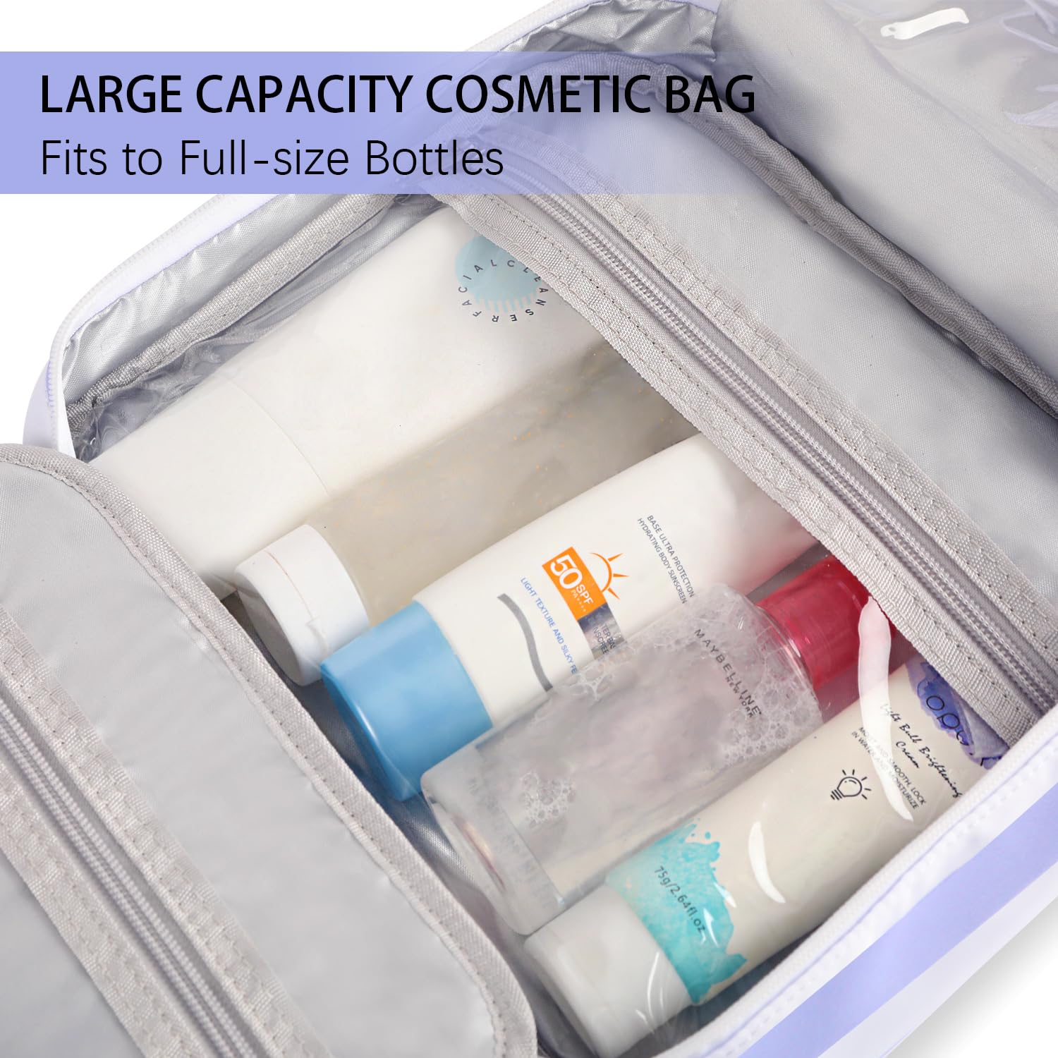 Waterproof Hanging Travel Toiletry Bag for Women - Large Portable Makeup Organizer with Hook for Cosmetics, Toiletries & Travel Essentials | Perfect for Camping, Gym, Business Trips & Vacation