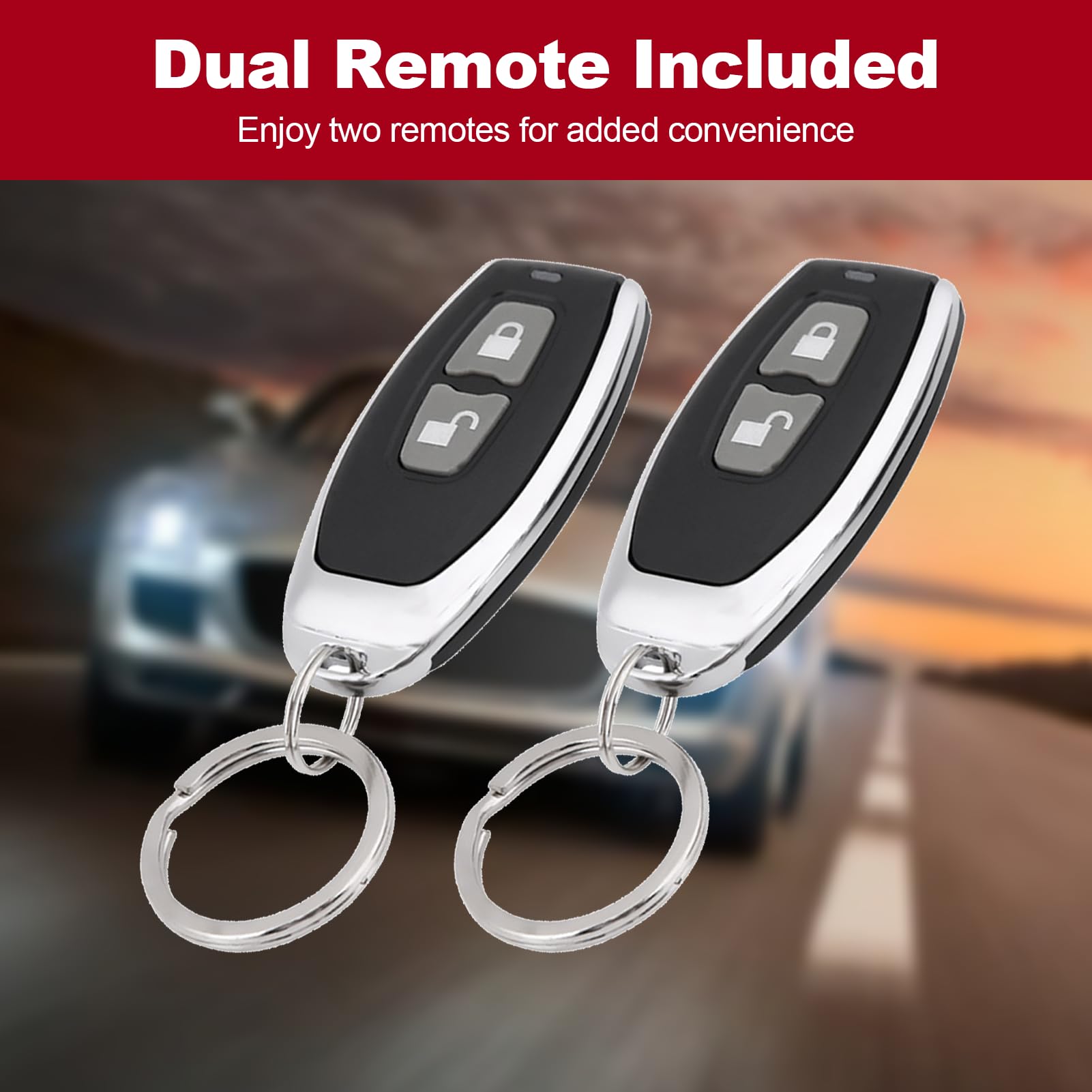 Universal Car Keyless Entry Kit - 5-Wire Central Locking System, Remote Security Door Lock for Most Vehicles | Easy Installation & Enhanced Car Security