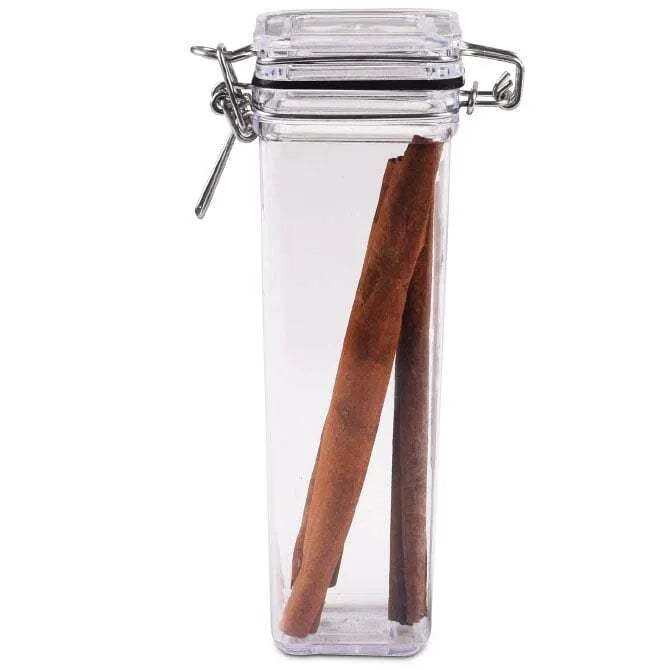 7.4 oz Plastic Cube Mason Jars - Airtight Food Storage Containers for Canning, Pickling, Spices & DIY Crafts | Perfect for Kitchen, Pantry & Home Organization