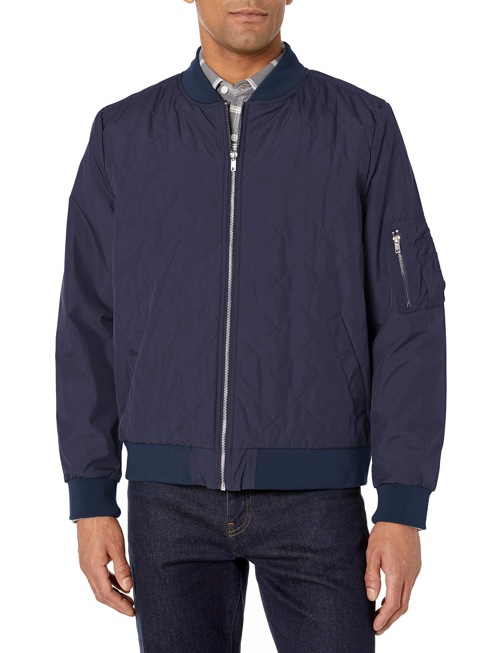 Charles River Apparel Men's Quilted Boston Flight Jacket - Lightweight Water-Resistant Winter Coat for Travel & Outdoor Activities | Perfect for Commuting, Hiking & Casual Wear