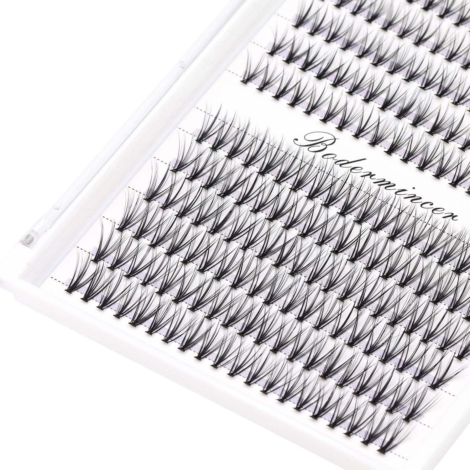 Bodermincer Black & Colored Cluster Lashes 240pcs - 20D/40D DIY Eyelash Extension Kit with D Curl Long Individual Lashes, Faux Mink Lash Clusters 8-22mm (20D-10+12mm Mixed) - Perfect for Salon Professionals & Home Lash Extensions