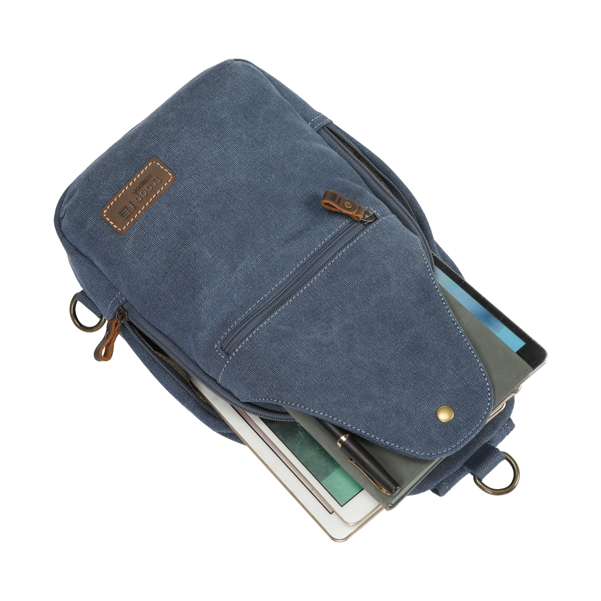 TRP0551 Troop London Classic Sling Bag - Stylish One Strap Backpack for Men & Women - Perfect for Travel, Work & Everyday Use
