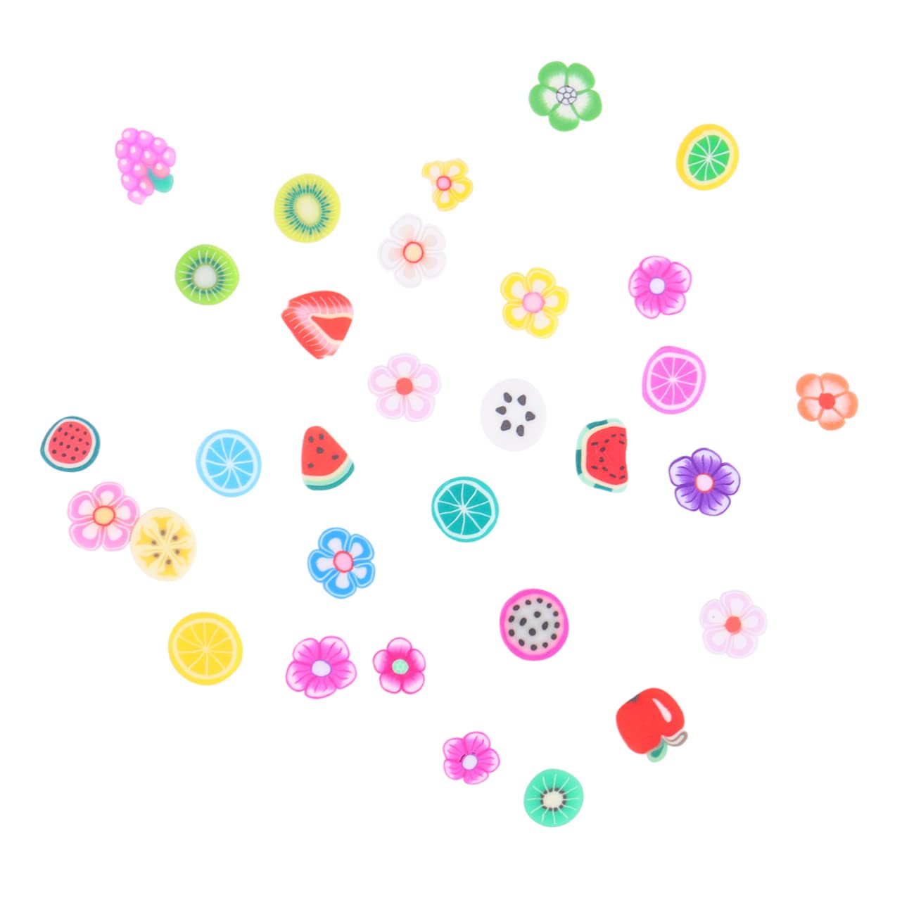 5000pcs Minkissy Fruit Slice Glitter Nail Stickers - 3D Mini DIY Nail Art Decoration for Manicure, Crafting & Scrapbooking | Waterproof Self-Adhesive Nail Decor for Women & Teens