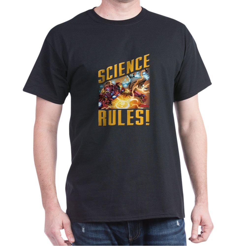 Iron Man Science Rules Dark Graphic T-Shirt | Marvel Superhero Tee for Men & Women | Perfect for Comic Con, Cosplay & Casual Wear