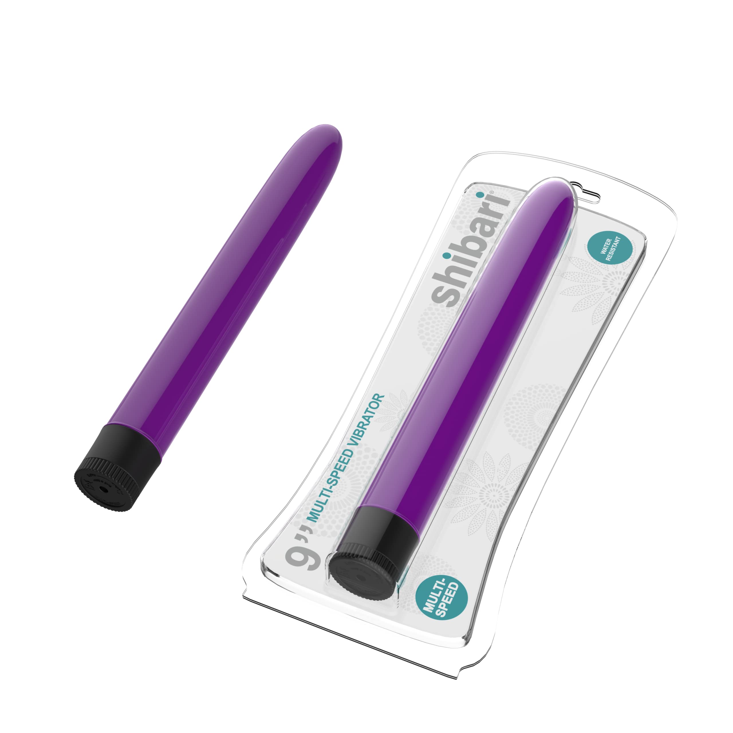 Shibari Classic 9-Inch Bullet Vibrator for Women - Powerful Clitoral & G-Spot Stimulator, ABS Plastic Waterproof Adult Sex Toy - Quiet Wireless Vibrating Massager for Solo Play & Couples (Purple) - Perfect for Bedroom Use & Travel