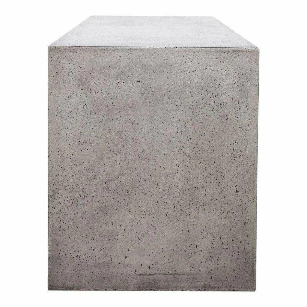 55.25 Inch Outdoor Bench Grey Contemporary - Modern Patio Furniture for Garden, Backyard, and Poolside Relaxation