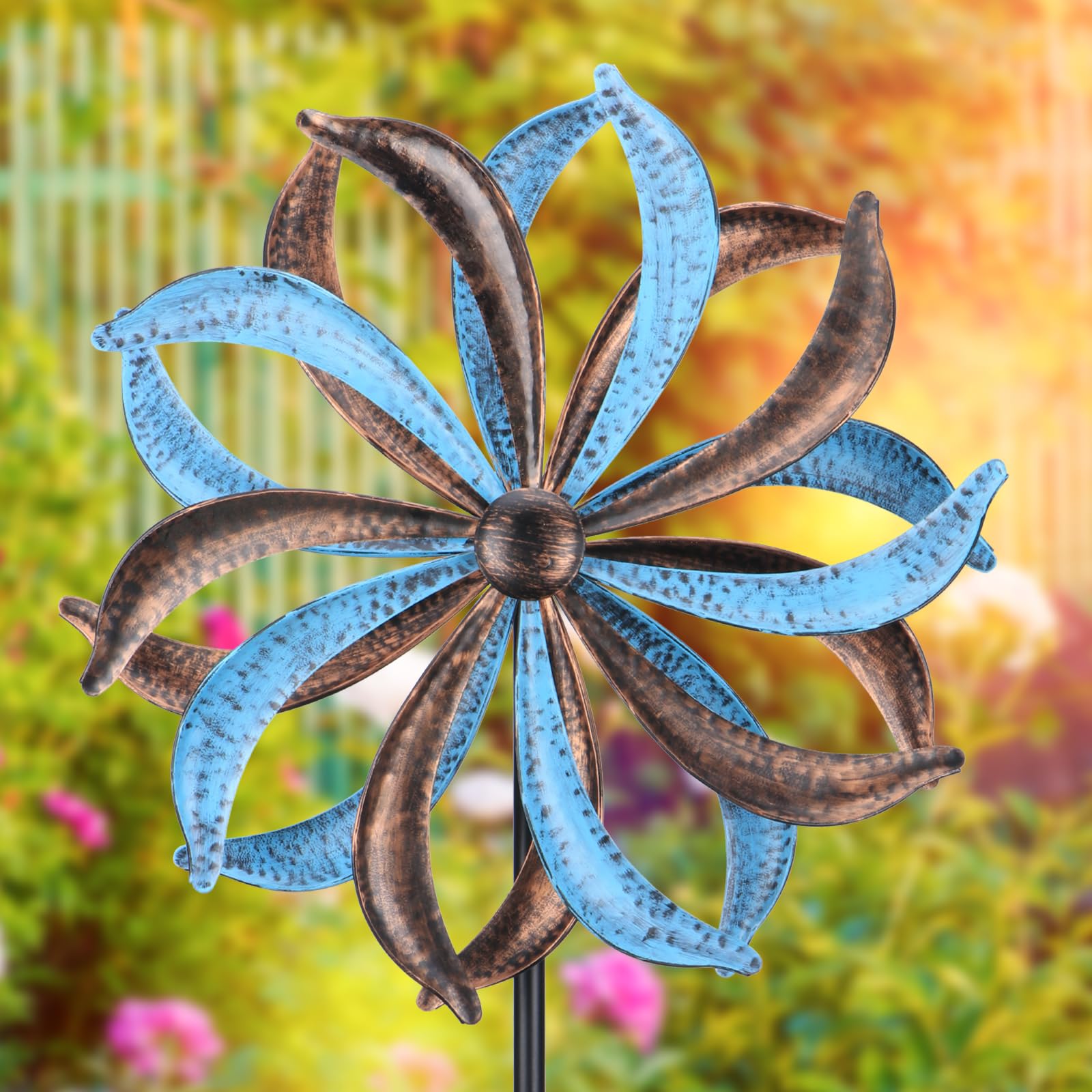 Premium Metal Leaf Wind Spinner for Outdoor Garden & Patio Decor