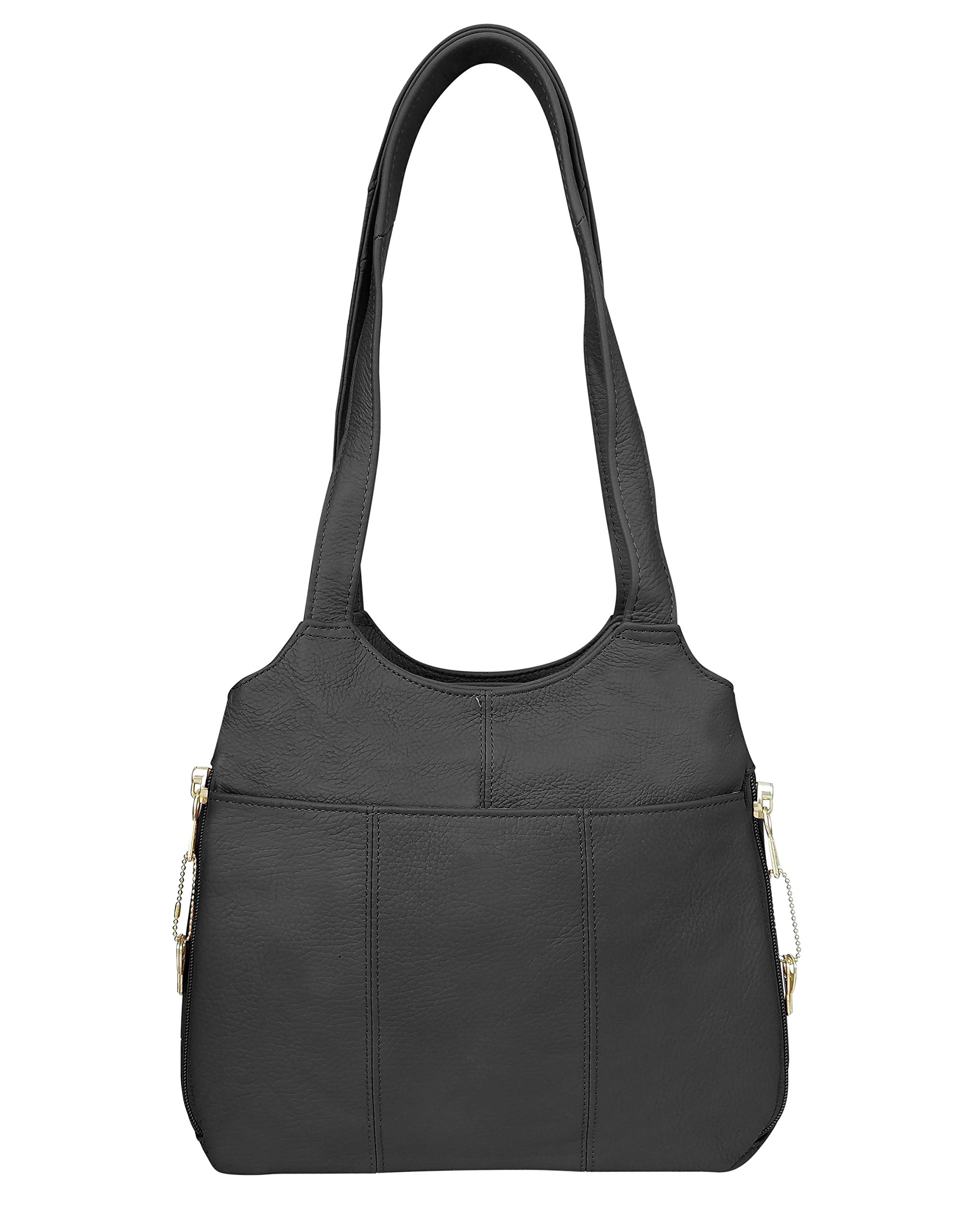 Concealed Carry Purse for Women - Genuine Leather CCW Gun Bag with Locking Security - Ambidextrous Left & Right Hand Draw - Perfect for Everyday Carry, Travel & Personal Protection